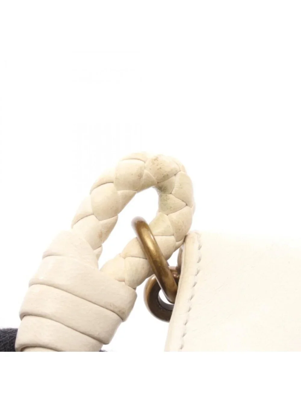Bottega Veneta Shoulder Bag Intrecciato White Leather